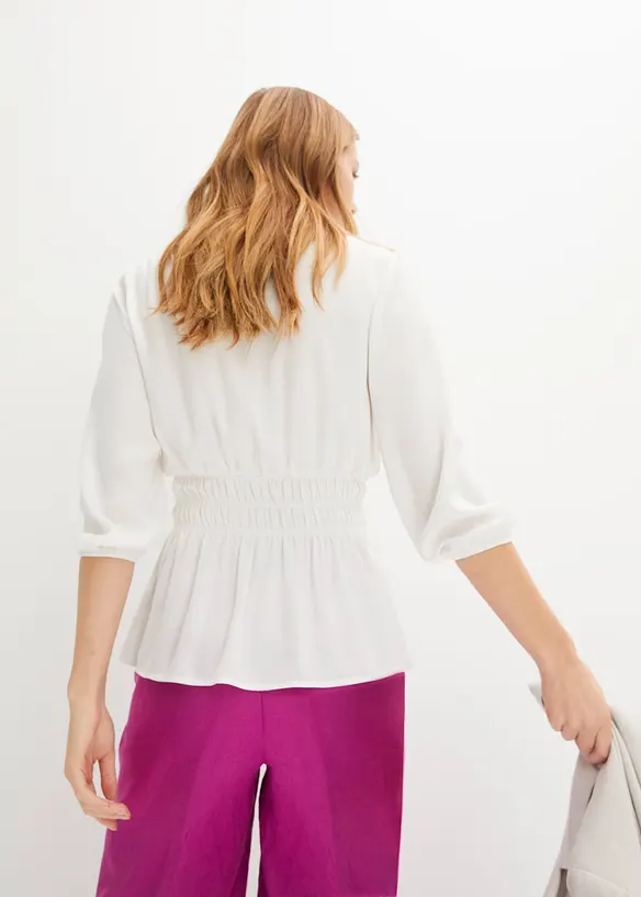 BODYFLIRT Satin-Bluse Mit Smock-Detail