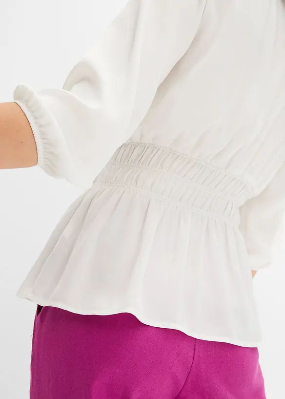 BODYFLIRT Satin-Bluse Mit Smock-Detail