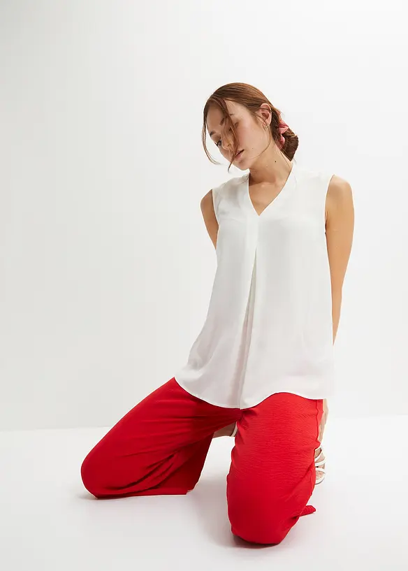 BODYFLIRT Satin-Top Mit Kellerfalte