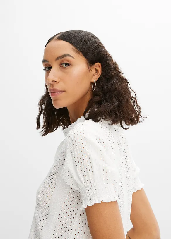 BODYFLIRT Shirt Mit Lochstickerei