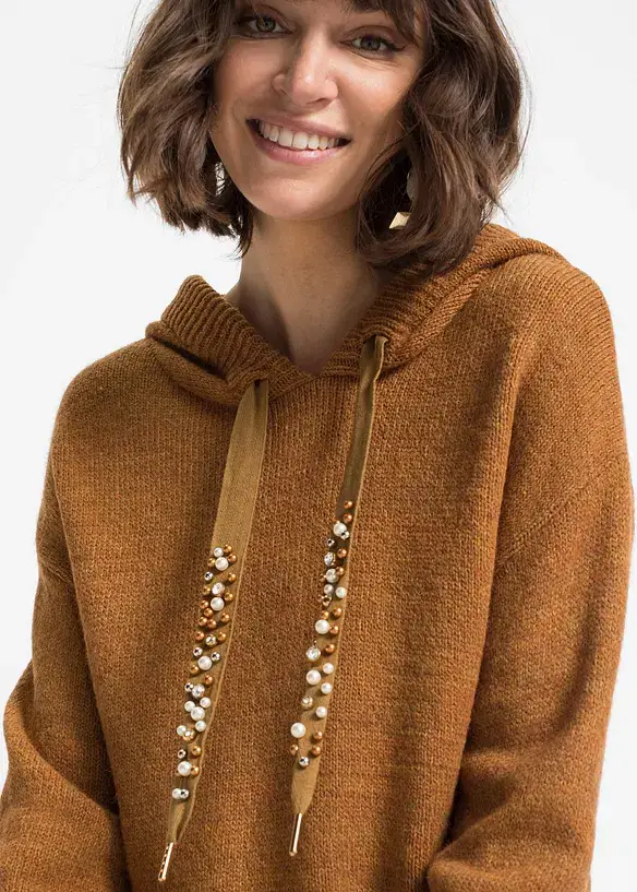 BODYFLIRT Strickpullover Mit Kapuze