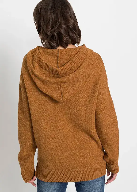 BODYFLIRT Strickpullover Mit Kapuze