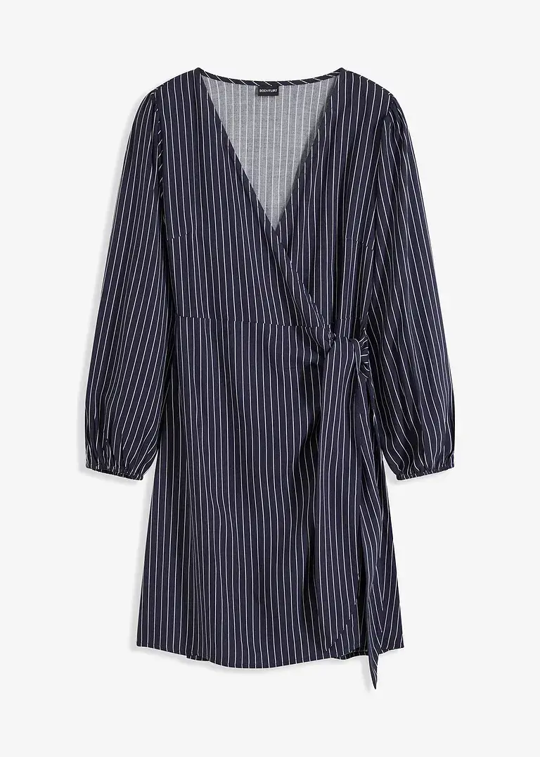 BODYFLIRT Wickelkleid Mit Nadelstreifen