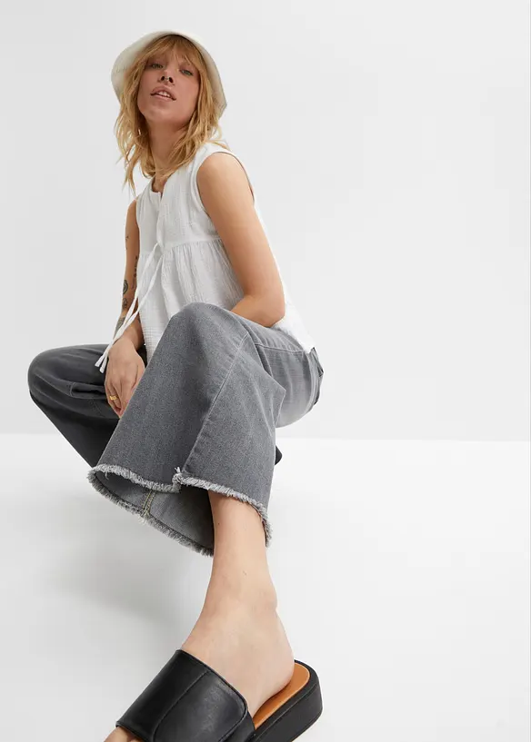Bonprix 7/8-Komfort-Stretch-Jeans, Wide Fit