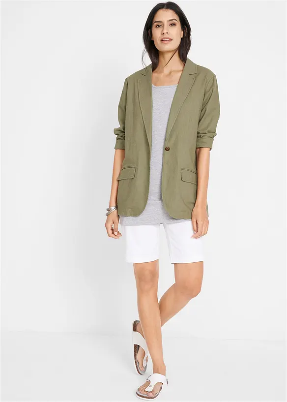 Bonprix Basic Long-T-Shirt 2er-Pack, Kurzarm