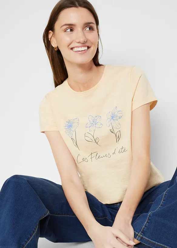 Bonprix Basic T-Shirt Mit Druck (2er Pack)