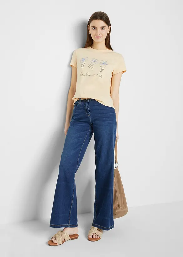 Bonprix Basic T-Shirt Mit Druck (2er Pack)