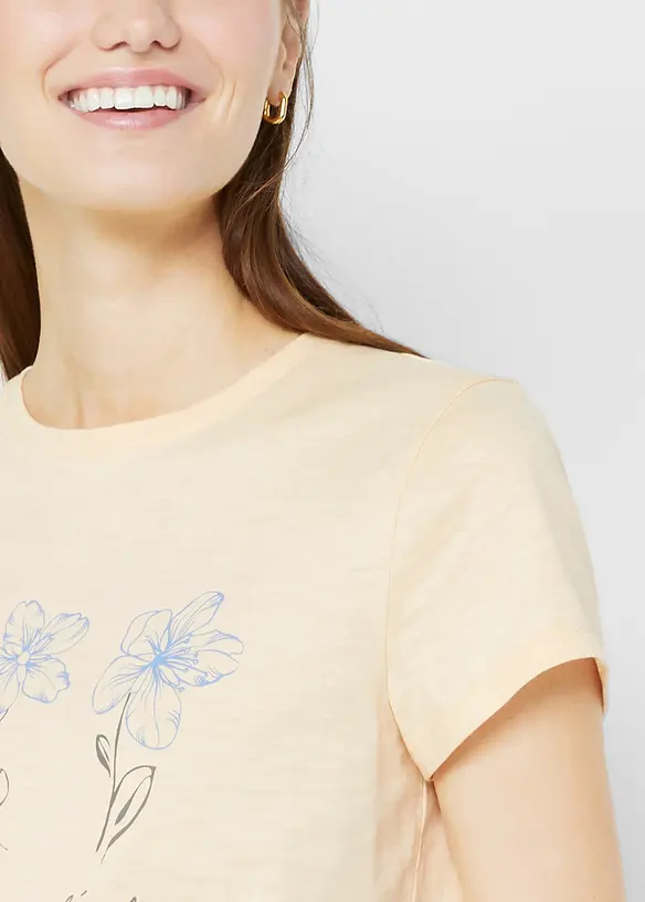 Bonprix Basic T-Shirt Mit Druck (2er Pack)