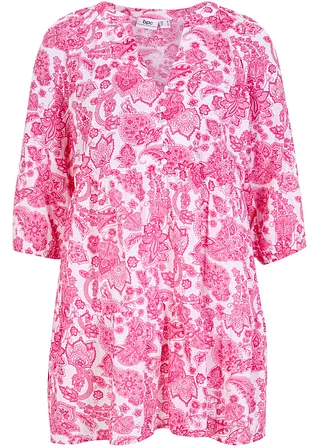 bonprix Baumwoll- Crinkle- Tunika, 3/4 Arm