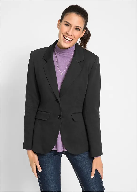 Bonprix Baumwoll Jersey-Blazer, Tailliert