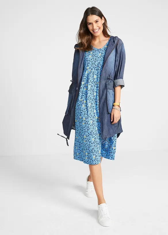 Bonprix Baumwoll-Jerseykleid, Midilänge