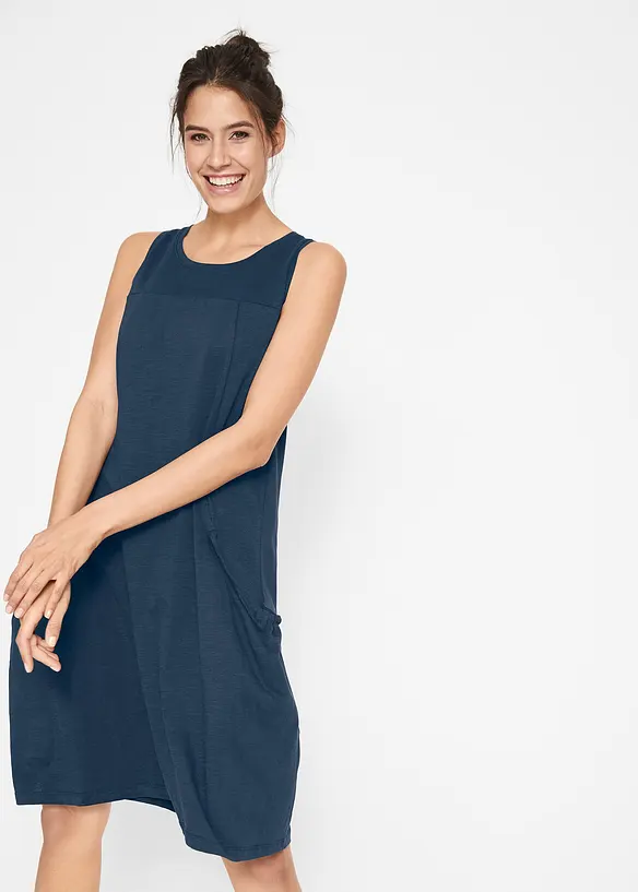 Bonprix Baumwoll-Jerseykleid Mit Taschen