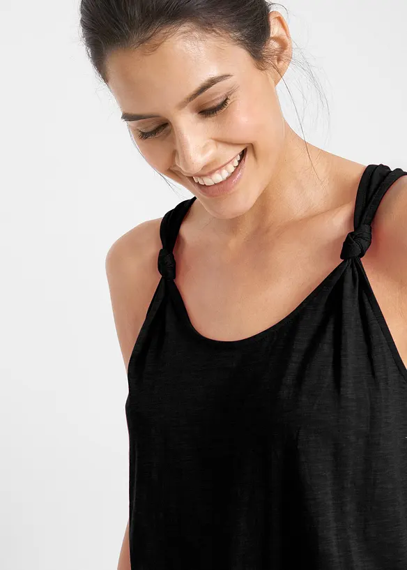 Bonprix Baumwoll Top Mit Knotendetails