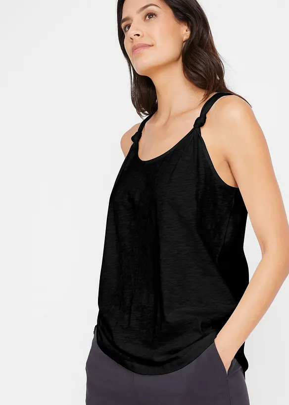 Bonprix Baumwoll Top Mit Knotendetails