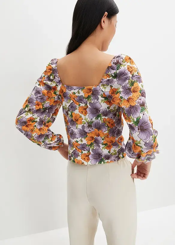 Bonprix Bedrucktes Shirt Mit Raffung