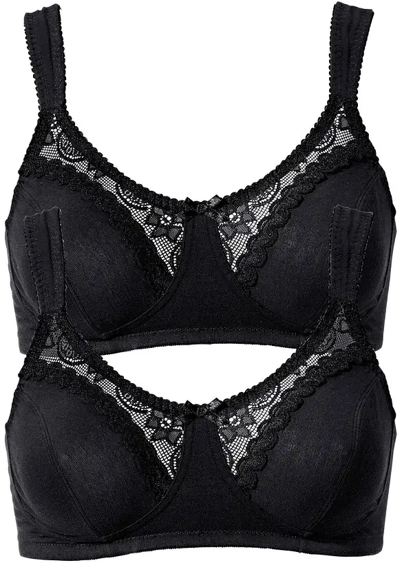 bonprix BH ohne Bügel mit Bio-Baumwolle (2er Pack)