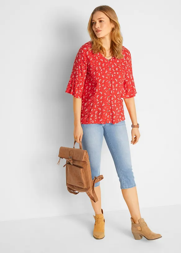 Bonprix Capri-Komfort-Stretch-Jeans, 2-er Pack