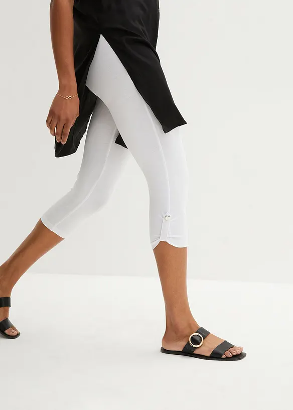 Bonprix Capri-Leggings Mit Knopf