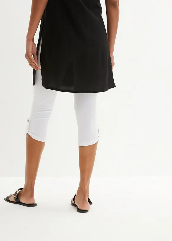Bonprix Capri-Leggings Mit Knopf