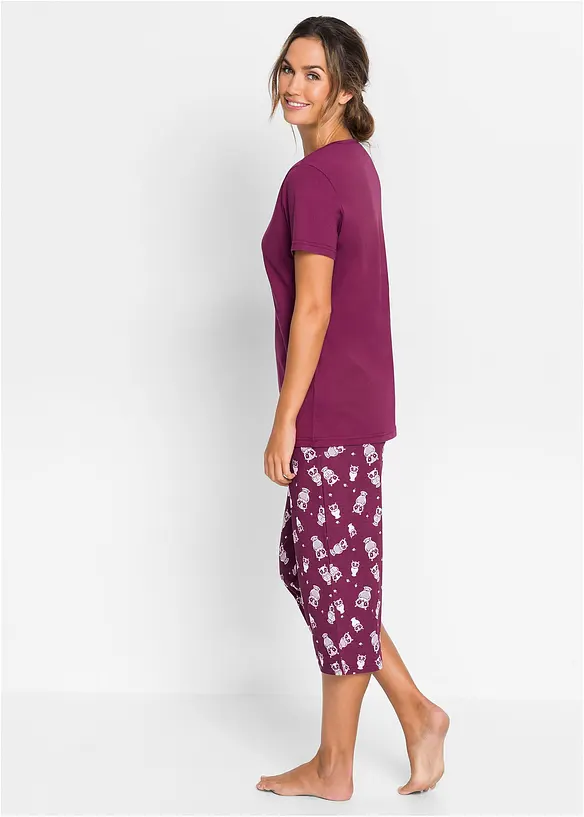 Bonprix Capri Pyjama Mit Kurzen Ärmeln