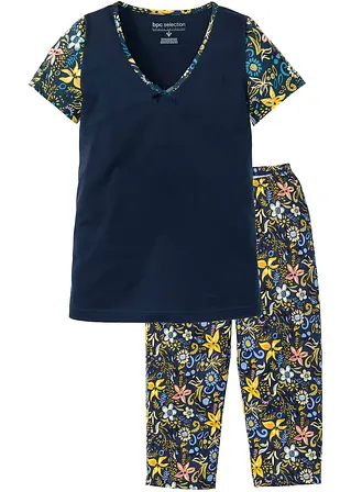 bonprix Capri Pyjama mit kurzen Ärmeln