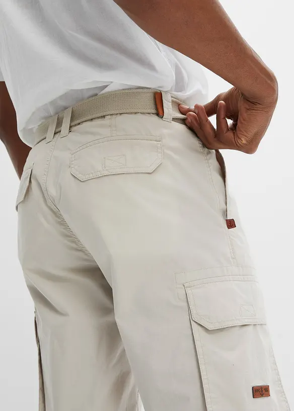 Bonprix Cargo-Bermuda Mit Gürtel, Regular Fit