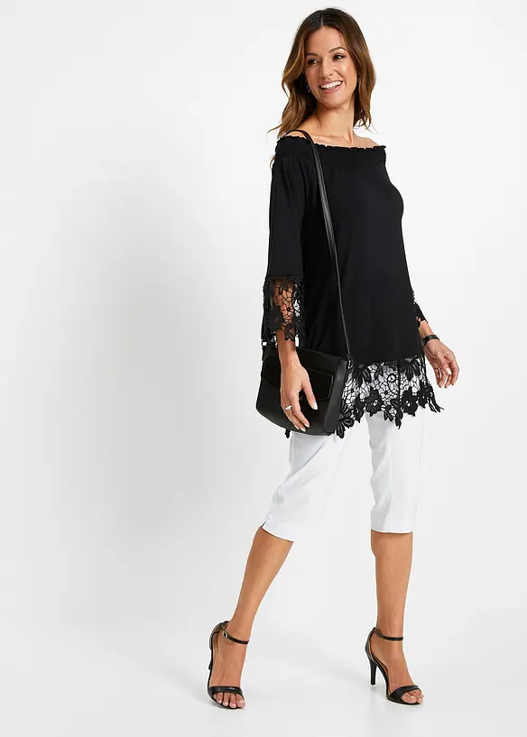 Bonprix Carmen-Tunika Mit Spitze