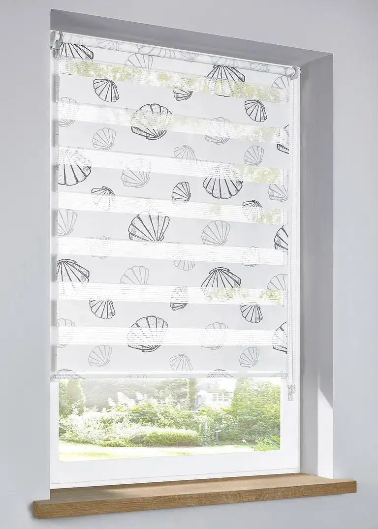 bonprix Doppelrollo mit Muscheldruck