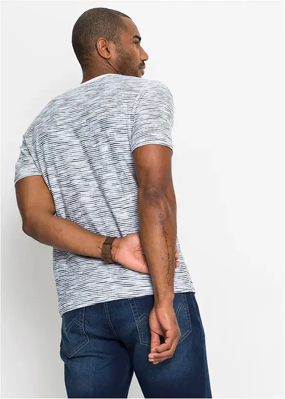 Bonprix Henleyshirt, Aus Reiner Baumwolle, Kurzarm