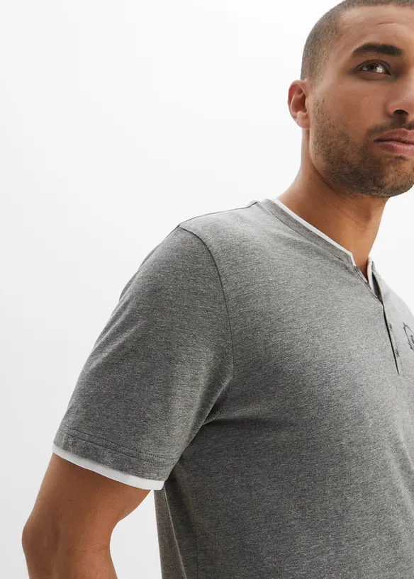 Bonprix Henleyshirt, Kurzarm (2er Pack)