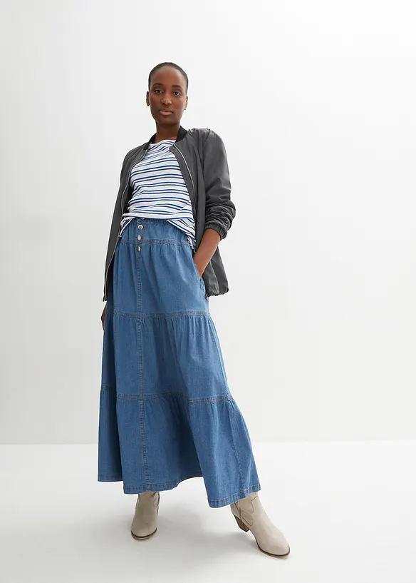 Bonprix Jeans-Stufenrock