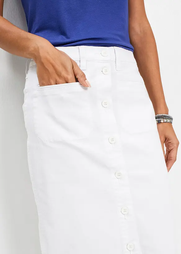 Bonprix Jeansrock Mit Knöpfen