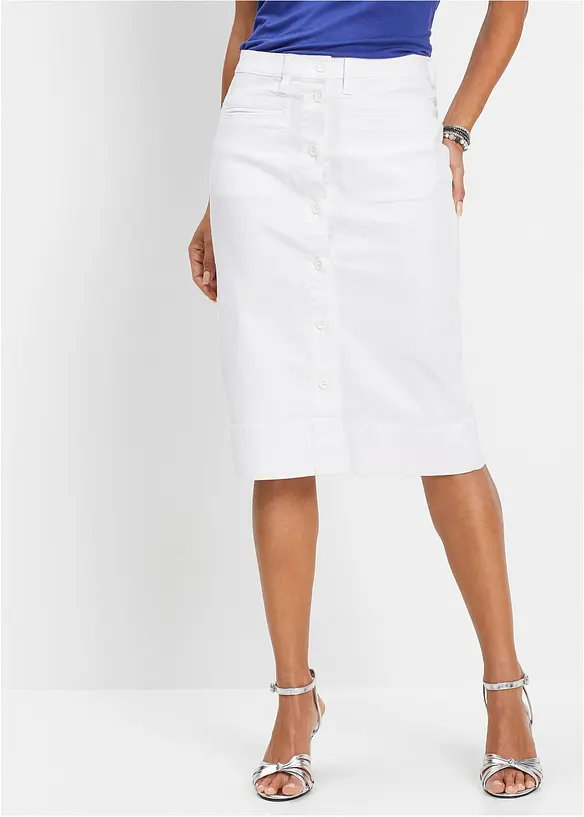 Bonprix Jeansrock Mit Knöpfen