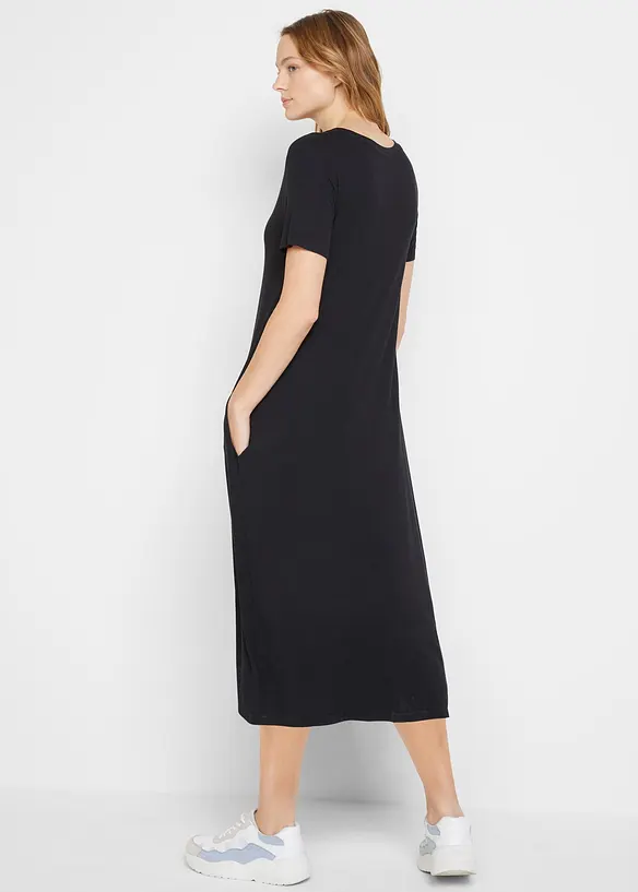 Bonprix Jerseykleid Aus Fließender Viskose