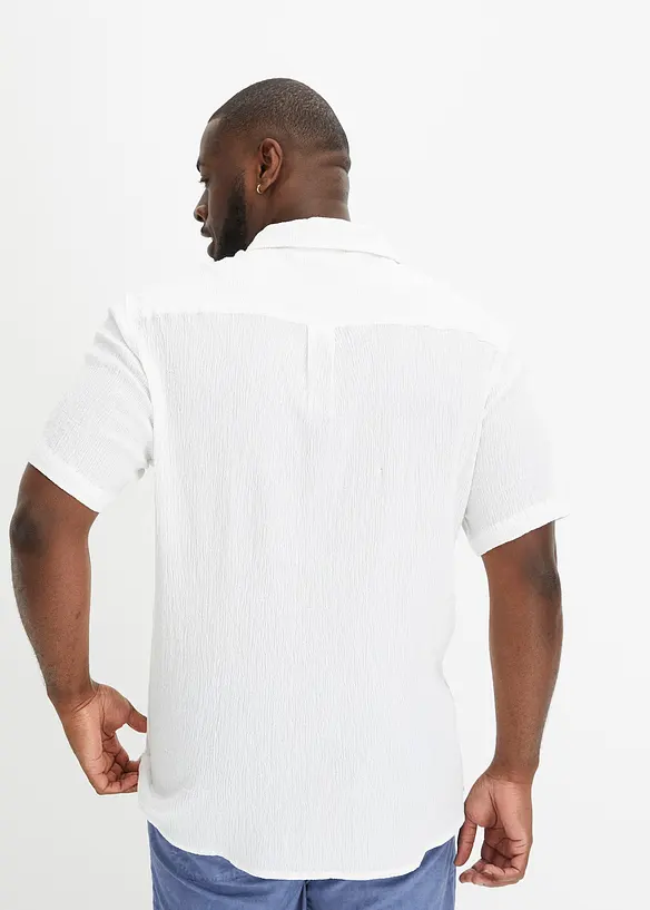 Bonprix Kurzarmhemd In Crinkel-Optik