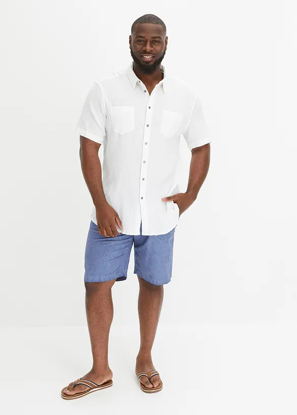 Bonprix Kurzarmhemd In Crinkel-Optik