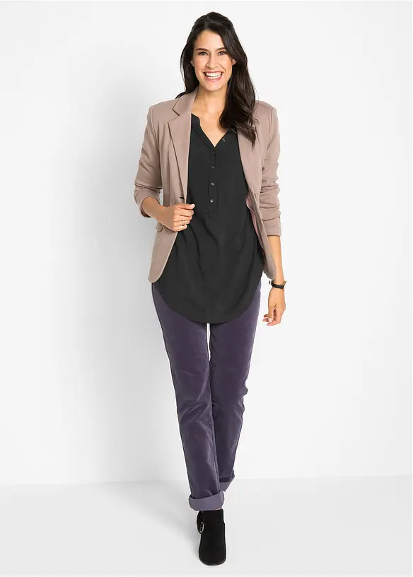 Bonprix Lange Tunikabluse Mit V-Ausschnitt, Langarm