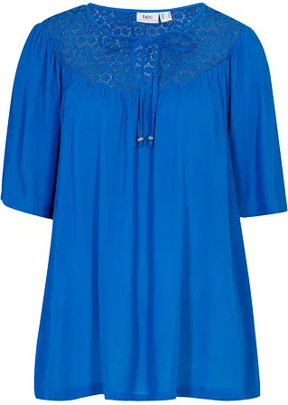 bonprix Long-Tunika aus Crinkle, halbarm