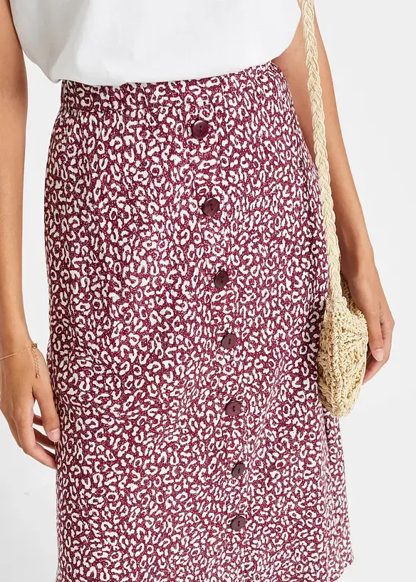 Bonprix Midi-Viskoserock Mit Taschen