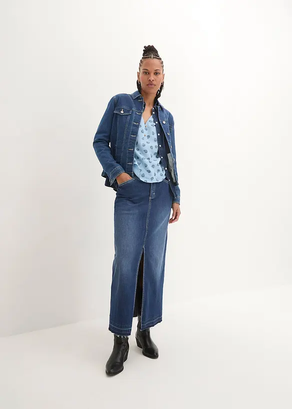 Bonprix Musselin Tunika-Bluse Mit Muster