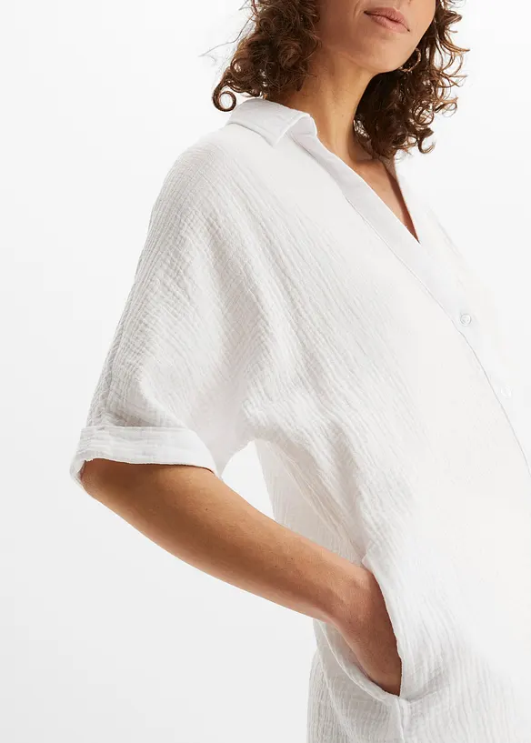 Bonprix Oversize-Bluse Mit Taschen