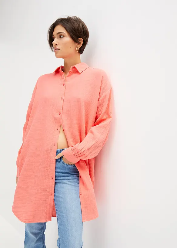 Bonprix Oversize Musselin-Longbluse