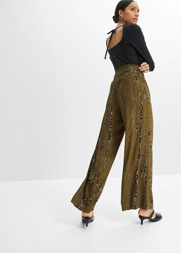 Bonprix Palazzo-Hose Mit Batikdruck