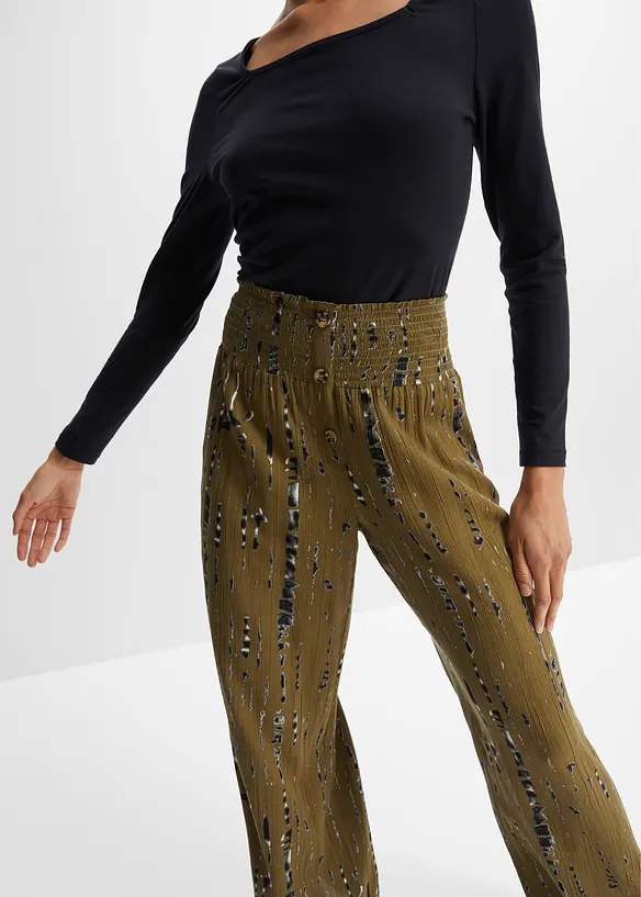Bonprix Palazzo-Hose Mit Batikdruck