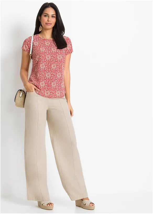 Bonprix Palazzo-Leinenhose