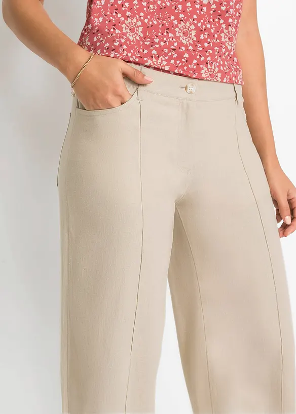 Bonprix Palazzo-Leinenhose