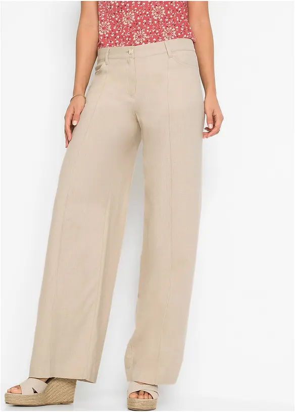 Bonprix Palazzo-Leinenhose