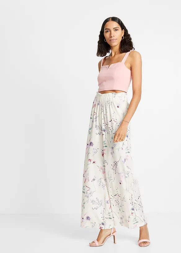Bonprix Plisséhose Mit Blumendruck