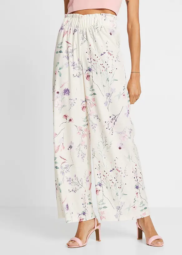 Bonprix Plisséhose Mit Blumendruck