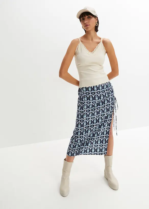 Bonprix Ripp-Top Mit Spitze (2er Pack) Im Slim-Fit